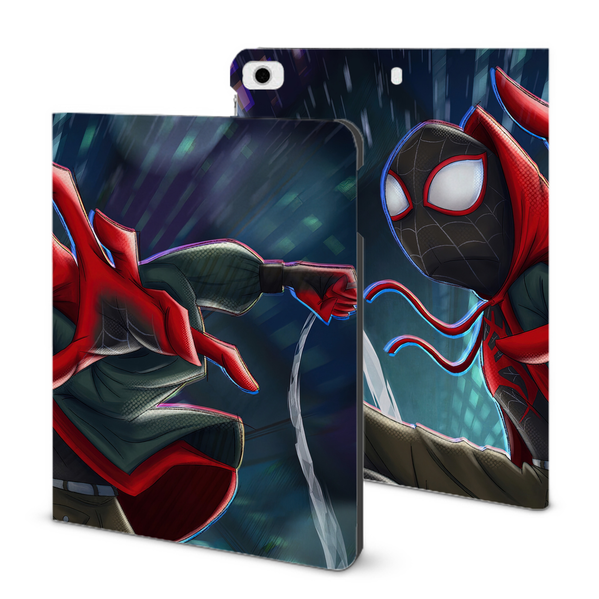 （画像用） Spider Man スパイダーマン IPad ケース ブック型 PUレザー TPU 耐衝撃 軽量 薄型 ペン収納なし 全面保護 IPad 各モデル対応
